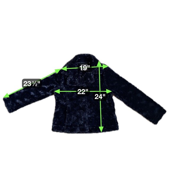 Womens Faux Fur Coat Size XL Black Mob Wife Indie Sleaze Glam Whimsigoth Capsule - Picture 11 of 11